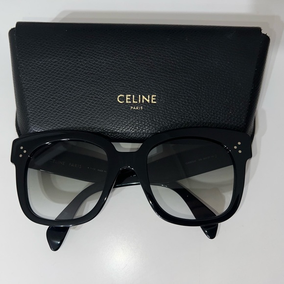 Celine 3 dots Black Frame Sunglasses Oversized